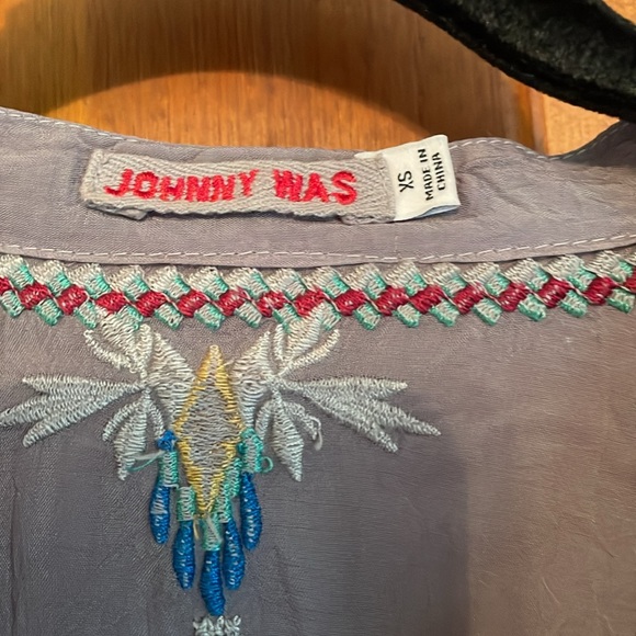 JOHNNY WAS Gray Rayon tunic with Embroidery size XS - Picture 4 of 11